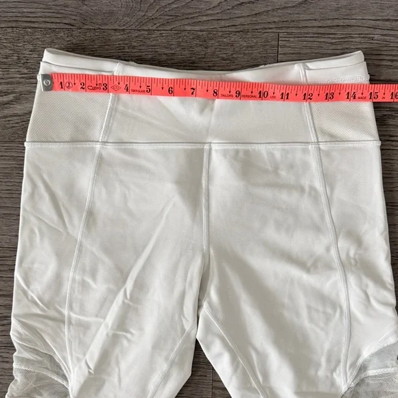 🌼LULULEMON🌼 Forget the Sweat White Mesh Panel Bike Shorts - Picture 3 of 9